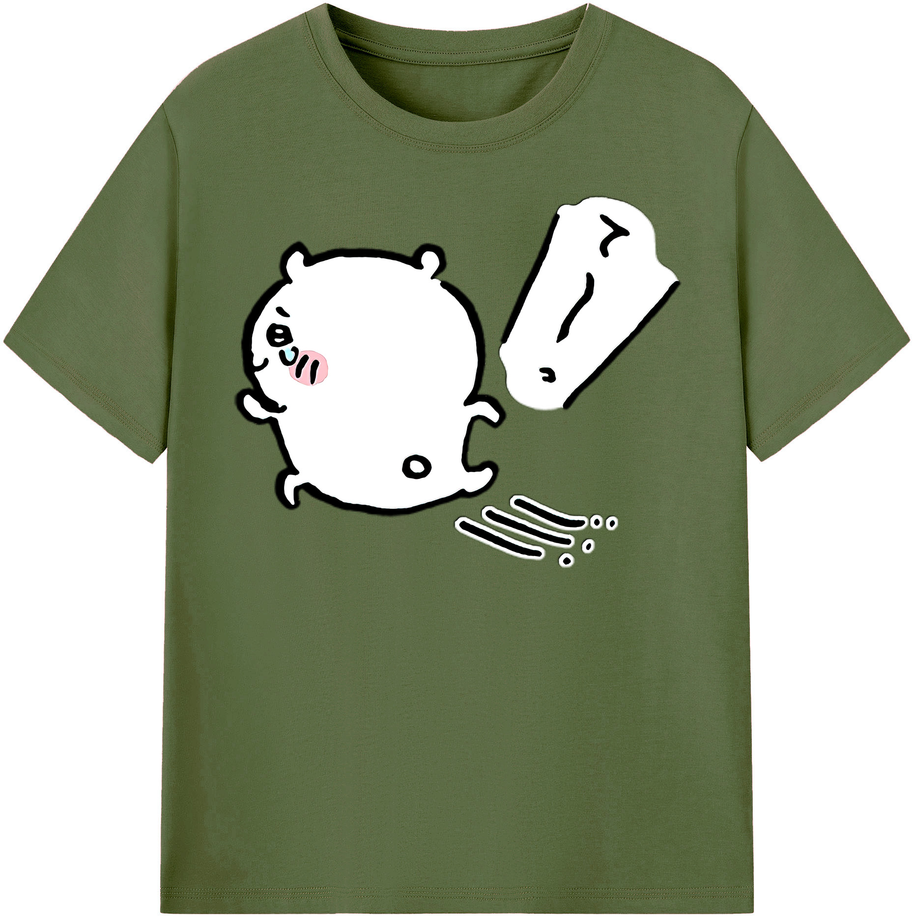 （画像用） ちいかわ ちいかわ Chii-kawa chiikawa 綿100％半袖Tシャツ（フロントプリント）